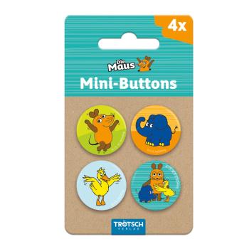 Die Maus Mini Button 4-er Set