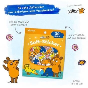 Preview: Die Maus Soft-Sticker 30 Stück
