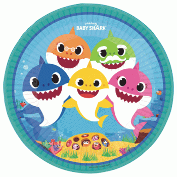 Baby Shark Party Teller - Klimafreundlich