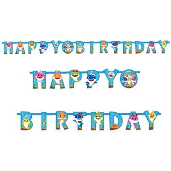 Baby Shark Happy Birthday Girlande (€2,64/M)