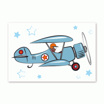 Preview: Retro Flieger Bügelbilder