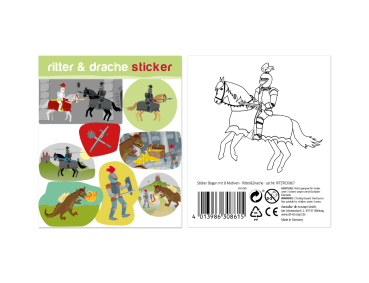 Drache und Ritter Sticker