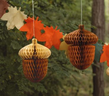 Eichel Dekoration für den Herbst 2 Stück