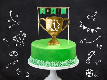 Fußball Tortendeko und Tortenbanner