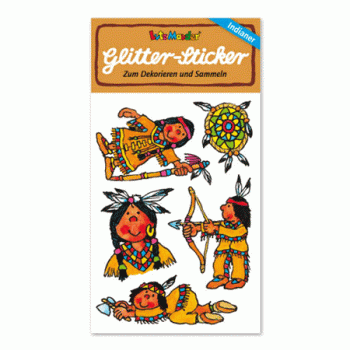 Indianer Glitter Sticker Yanuk
