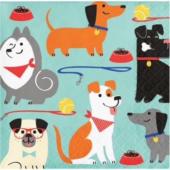 Hunde Motto Party Servietten klein