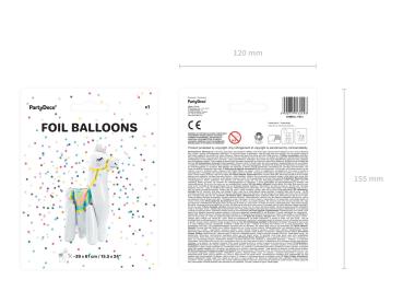 Lama Folienballon stehend