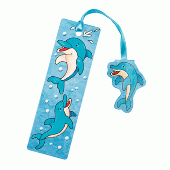 Glitter Delfin Lesezeichen