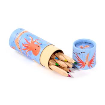 Unterwasser Box mit 12 Buntstiften