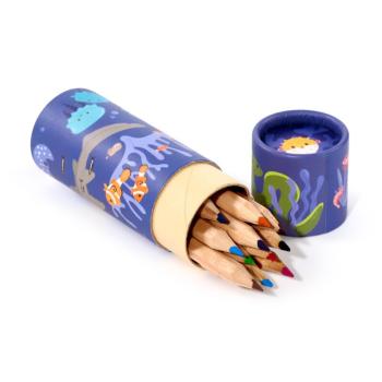 Unterwasser Box mit 12 Buntstiften