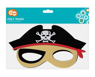 Preview: Piratenmaske für Kinder aus Filz