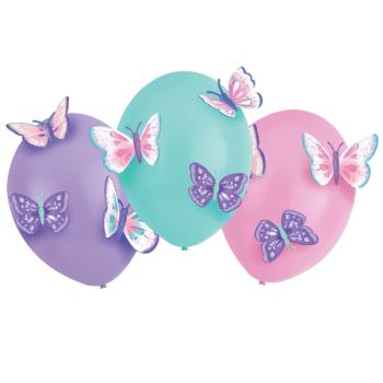 Große Schmetterling Luftballons mit Papierelementen