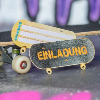 Preview: Skateboard Einladungskarten