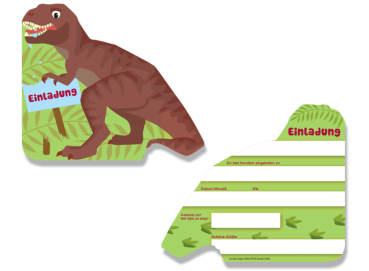 Dino T-Rex Einladungskarten