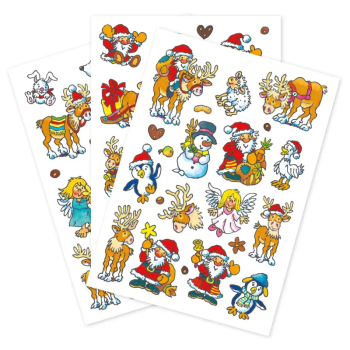 Preview: Weihnachts Tattoos 3 Bögen mit insg. 61 Tattoos