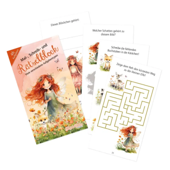 Mal- und Rätselblock Elfenprinzessin