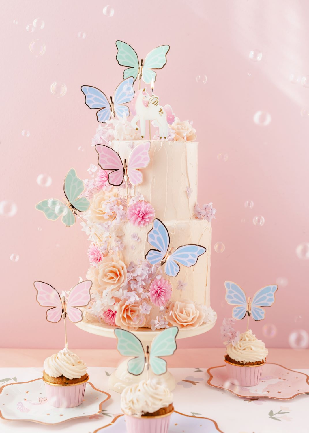 Schmetterling Kuchen Deko Set – 11-teilig, 3D-Papierschmetterlinge Für Torten & Cupcakes