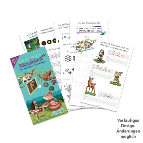 Schreib-, Mal- und Rtselblock Schulanfang - Partyzubehr online kaufen fr  Kindergeburtstage und Mottopartys