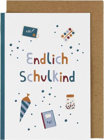 Klappkarte "Endlich Schulkind" Nature Kids Klappkarte "Endlich Schulkind" Nature Kids