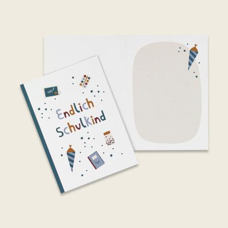 Klappkarte "Endlich Schulkind" Nature Kids Klappkarte "Endlich Schulkind" Nature Kids