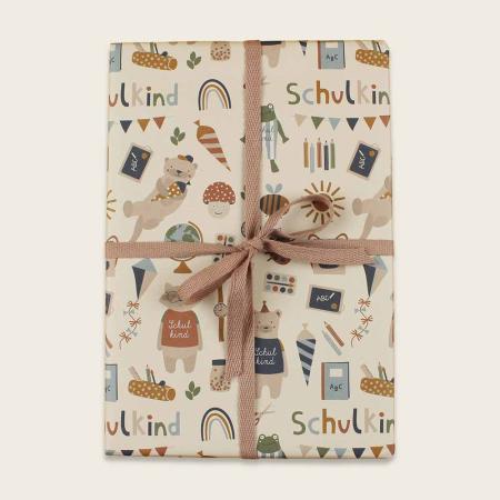 Geschenkpapier Schulkind Nature Kids