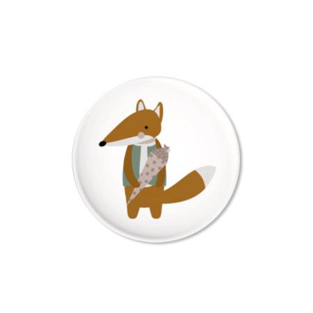 Button Fuchs mit Schultüte