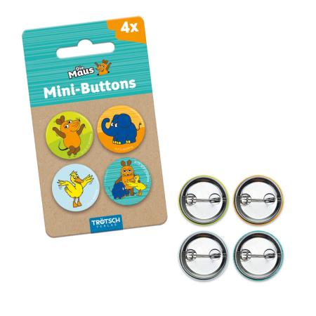 Die Maus Mini Button 4-er Set