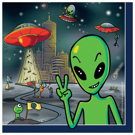 Alien Party Servietten