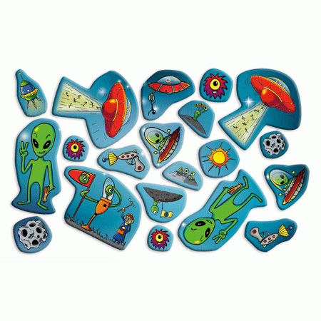Alien Party XXL Konfetti Streuteile 60 Stück (€0,08/Stück)