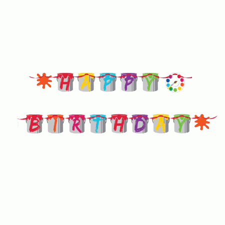 Künstler Happy Birthday Party Girlande (2,79 €/M) Künstler Happy Birthday Party Girlande (2,79 €/M)