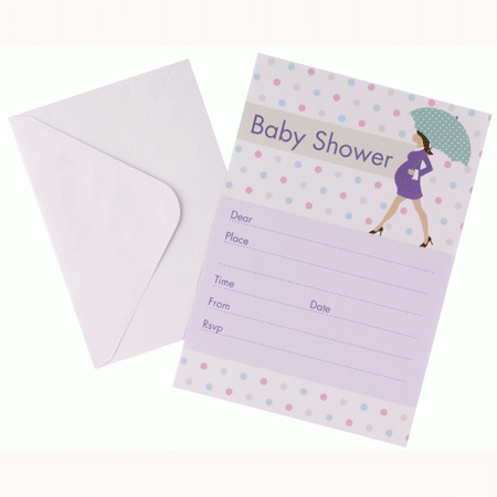 Baby Shower Party Einladungskarten-Set