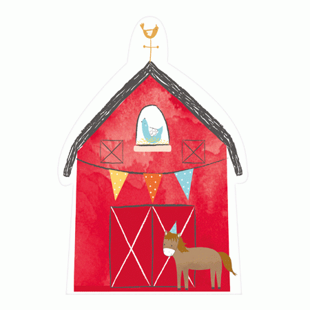 Barnyard Party Einladung Set