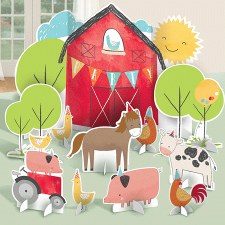 Große Barnyard Tischdekoration