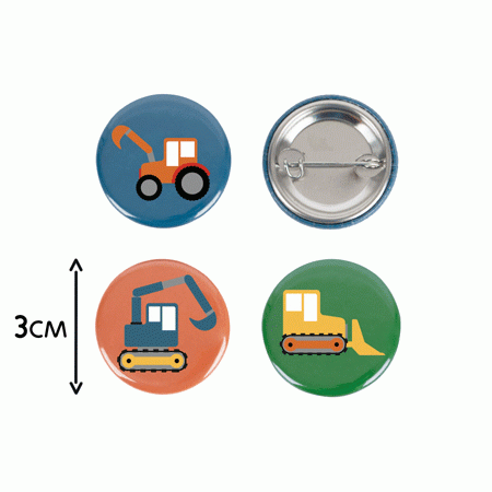 Baustelle Mini-Button 1 Stück
