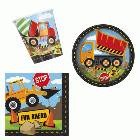 Baufahrzeuge Party Set