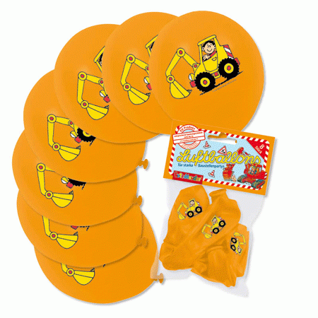 Baustellen - Bagger Luftballons