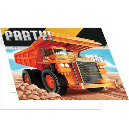 Baustelle Party Einladungskarten