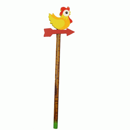 Bleistift mit Radiergummi Huhn