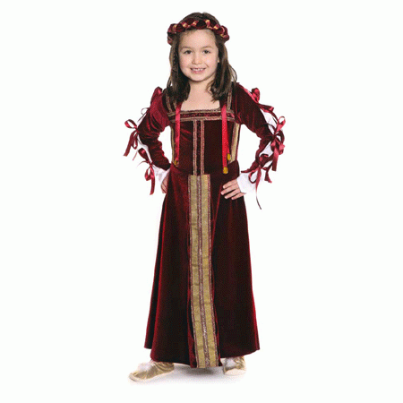 Kostüm Lady-Guinevere-Kleid "M" 4-6 Jahre Trullala