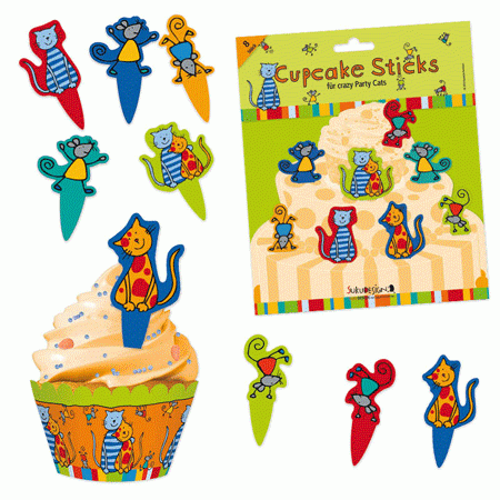 SUKU Katzen Cupcake Sticks Lutz Mauder