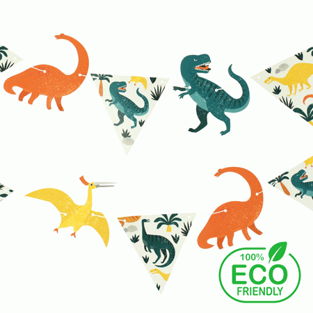 Dinosaurier Girlande (€1,65/Meter) - Eco friendly