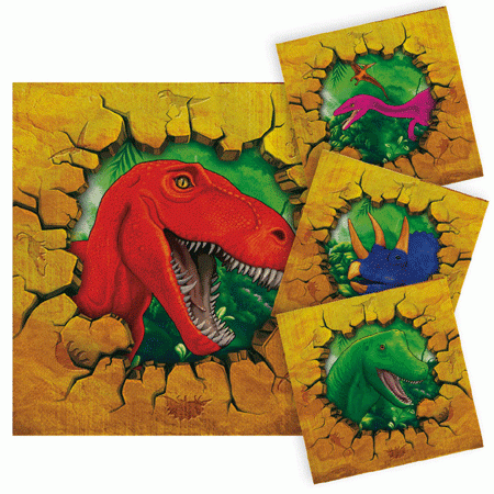 Dinosaurier kleine Party Servietten - Dino Partyservietten