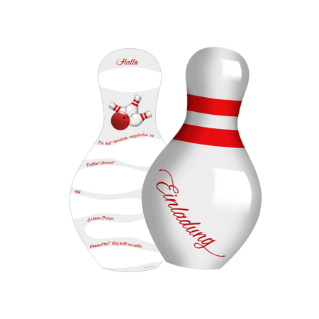 Bowling Einladungskarten