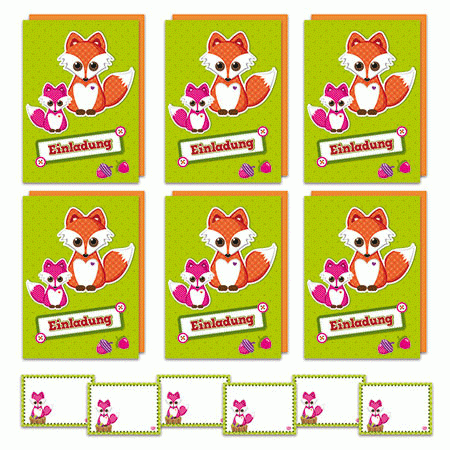 Fuchs Einladungsset - Little Fox