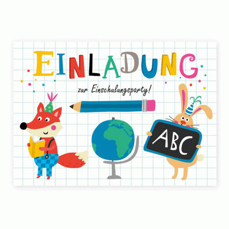 Schulanfang  Einladungskarten
