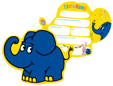 Der Elefant Einladungskarten