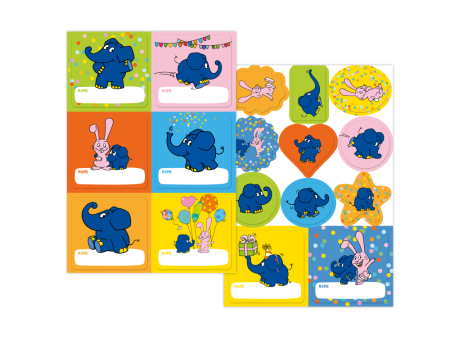 Der Elefant Aufkleber 2er Set