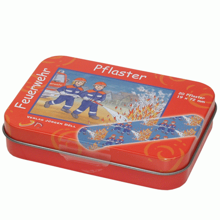 Feuerwehr Pflasterdose mit 20 Pflaster