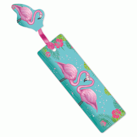 Flamingo Glitter Lesezeichen