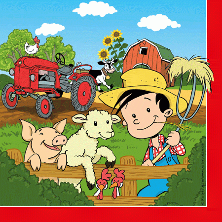 Flos Bauernhof Party Servietten